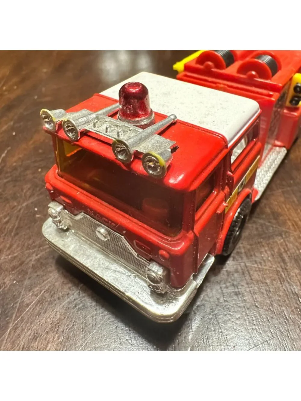 Two Corgi Fire Engines Die Cast Mack Fire Pumper & Snorkel
